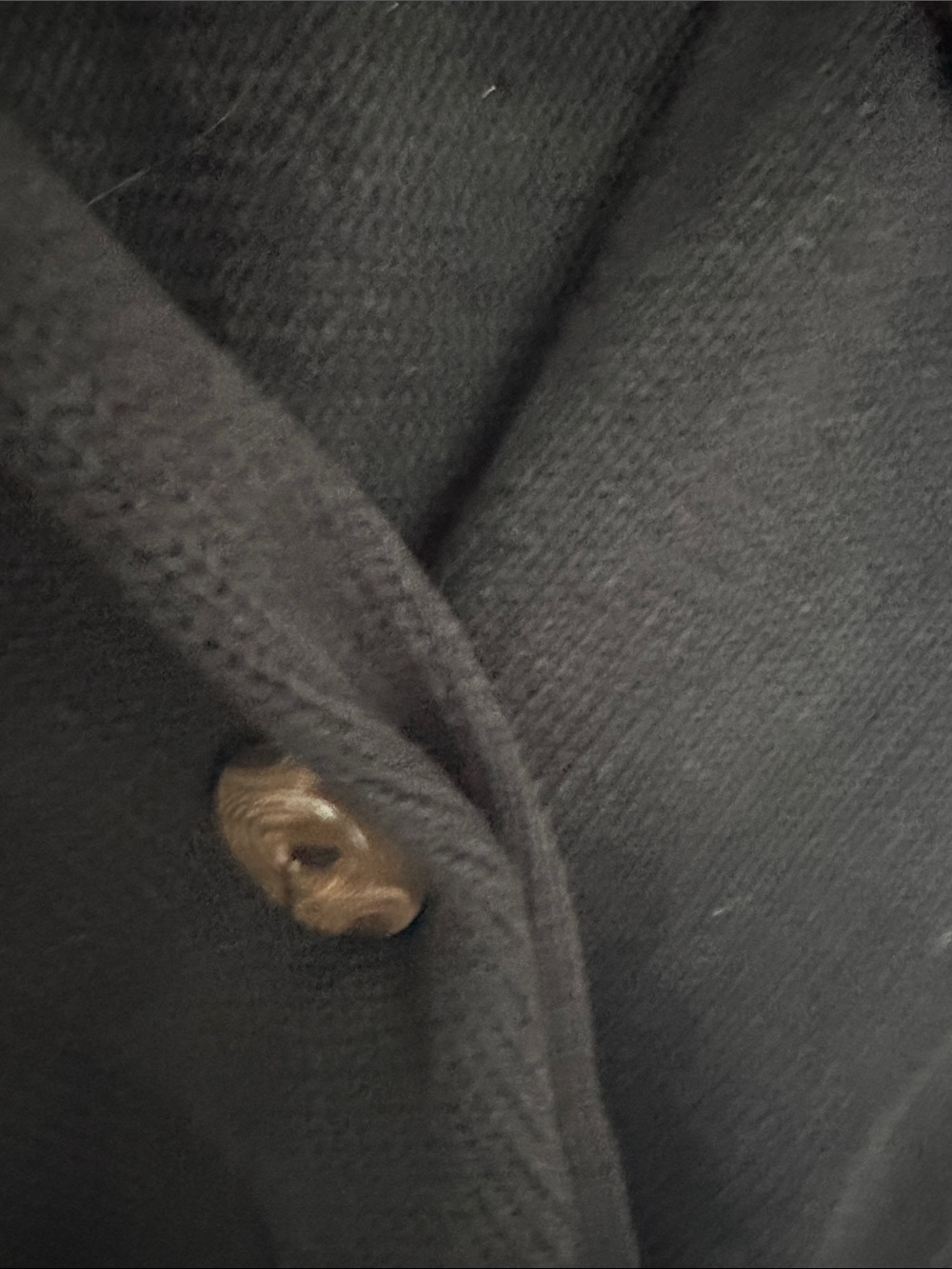 Noelle Black Knit Button-Front Wrap Cape - Picture 3 of 10